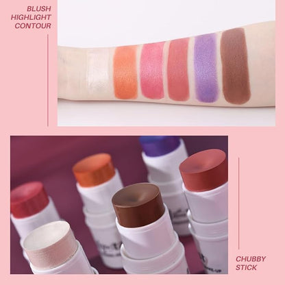 Cream Blush Stick for Cheeks, Waterproof Cream Makeup All Skin