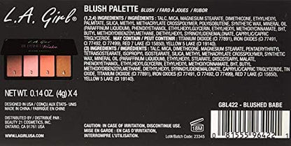 L.A. Girl Fanatic Blush Palette, Blushed Babe Pinks, 1 oz