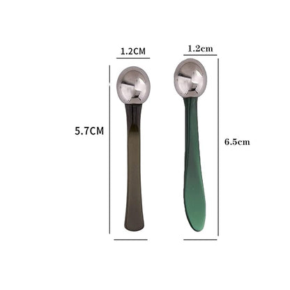 2 PCS Portable Eye Serum Cream Applicator Eyes Massage Tool, Can Be Used As Eyes Cream Spoon, Reduce Eye Swelling Flannel small gift bag