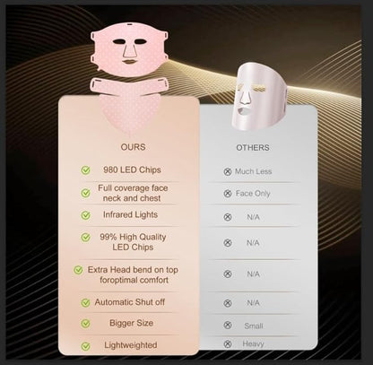 Beauty LED Light Mask -infrared light therapy red light therapy led facial light Photons Facial Skin Care Wrinkle reduce anti-acne facial light acne treatment beauty device-KFB265