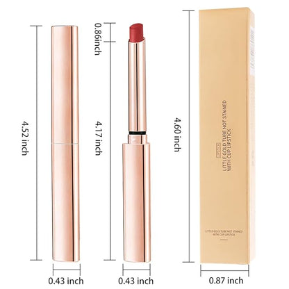 2 Pcs Brown Nude Lipstick Matte Sets,Velvet Lipstick Long