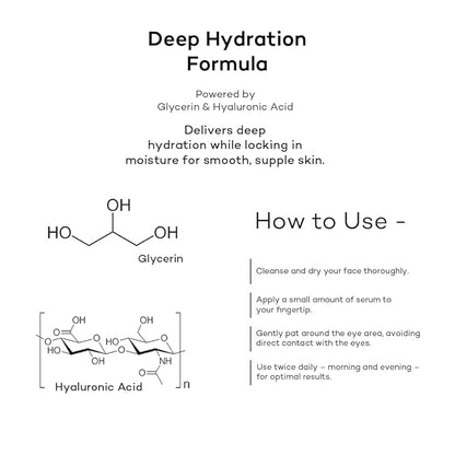 Collagen Hyaluronic Acid Serum; Reduces Dark circles, Puffy Eyes, Wrinkles, Under Eye Bags, Fine Lines. Anti-Aging, Hydrating Complex Eye Contour Serum, Effective Formula.