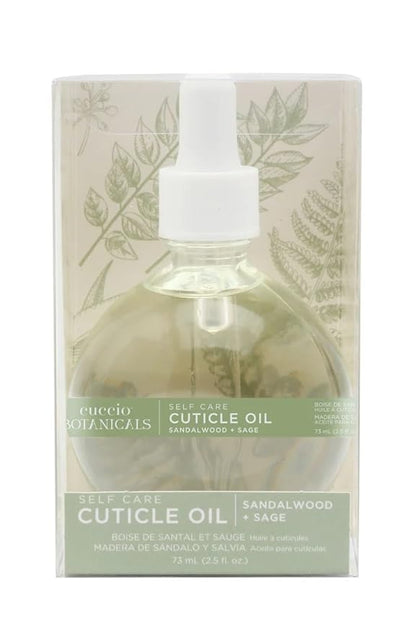 Cuccio Botanicals Sandalwood & Sage Cuticle Oil – Hydrating Nourishing Treatment for Dry Cuticles & Nails, 2.5 fl oz