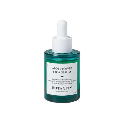 Aloe Flower Cica Serum, 1.01 fl. oz. (30ml), Korean Calming Glow Serum, Rapid Soothing & Moisturizing, For Sensitive Skin