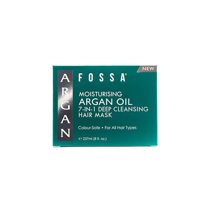 Fossa BEAUTY Moisturizing Argan Oil 7-in-1 Hair Mask | Hair Growth Serum, Shampoo, Conditioner, Detangler, Shine Enhancer & Frizz Reducer | All Hair Types, Colour Safe | 237ml, 8 fl. oz.