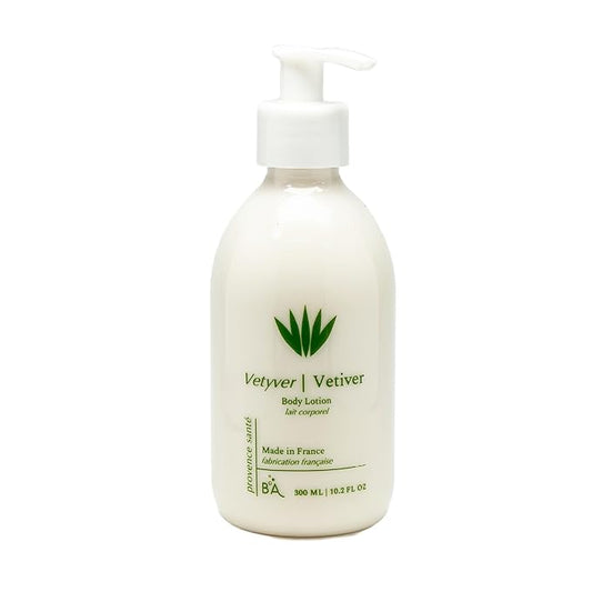 Provence Sante Body Lotion - Ultra Hydrating Moisturizer - Anti-Aging Cream for Dry Skin - Nourishing Vetiver Scent - Made in France - 10.2 Oz