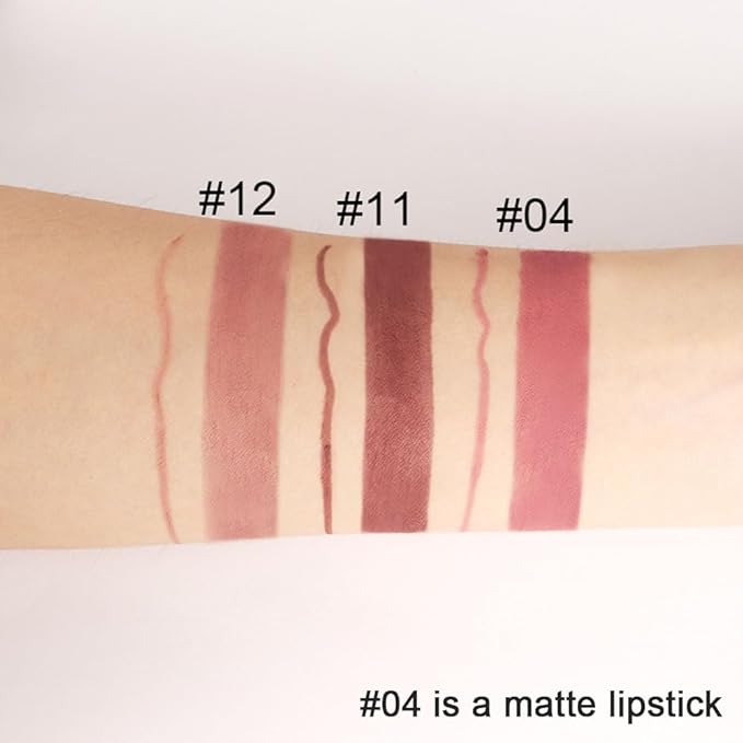 evpct 1Pcs Nude Brown Lip Liner and Lipstick