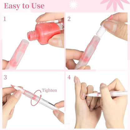 100PCS Empty Cuticle Oil Pen Refillable Transparent Twist Pens 3ml, Empty Nail Oil Pen with Brush Tip, Eyelash Growth Liquid Tube, Cosmetic Lip Gloss Container Applicators