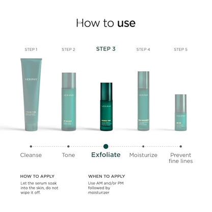Exfoliating AHA Facial Serum | Hydrating & Brightening Solution for Dark Spots, Fine Lines, and Wrinkles | Anti-Aging Hyaluronic Acid Serum for Face | Night Face Serum