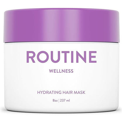 Routine Wellness Deep Conditioning Hair Mask for Dry Damaged Hair - Hydrating, Moisturizing Repair Treatment - Promotes Fullness - Gardenia 8oz