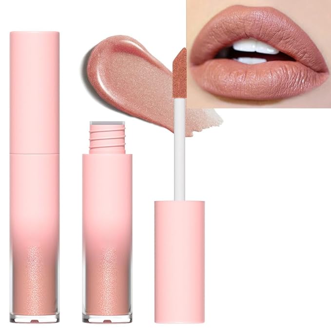 Matte to Glitter Liquid Lipstick Lip Makeup,Diamond Shiny Brown Nude Pink Glitter Sparkly Glossy Metallic Shimmer Sparkle Waterproof Lipstick Lip Gloss for Women Lip Stain Long Lasting 24 hours