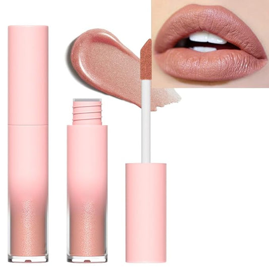 Matte to Glitter Liquid Lipstick Lip Makeup,Diamond Shiny Brown Nude Pink Glitter Sparkly Glossy Metallic Shimmer Sparkle Waterproof Lipstick Lip Gloss for Women Lip Stain Long Lasting 24 hours