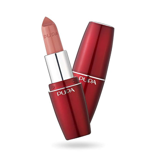 Pupa Milano Volume - Plumping, Hydrating, Cream Formula Lipsticks - Lasting Color That Stays On Lips All Day Long - Lustrous, Flattering Shades For All Skin Complexions - 100 Nude - 0.123 Oz