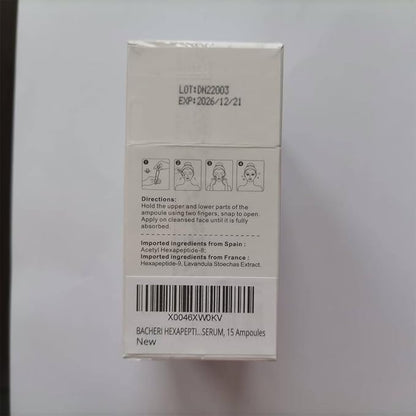 Firming Skin Serum with Acetyl Hexapeptide-8, Hexapeptide-9, Carnosine - Moisturizing, Hydrating and Antioxidant for Fine Lines, 15 Pcs/Box Ampoules