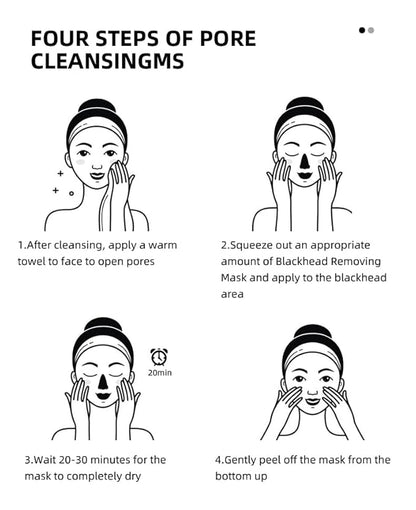 2Pcs Blackhead Remover Mask 1 FREE Face Mask Brush, Peel Off Black Mask for Men and Women, Purifying Charcoal Face Mask for Deep Cleansing Blackheads,Pore Deep Cleansing Mask