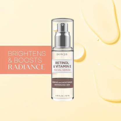 Retinol and Vitamin E Beauty Value Set - Serum, Moisturizer & Face Sheet Masks