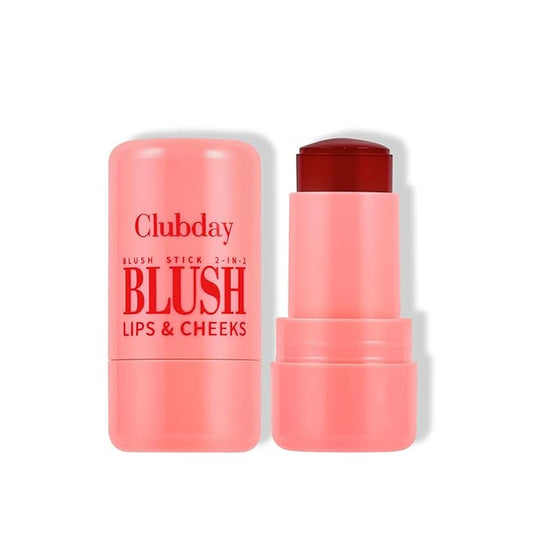 Cooling Water Jelly Tint Blush, Multi-Use Lip Stain Tint & Cheek Stick, Chill Poppy Pink Lip Gloss -1,000+ Swipes Per Stick Longlasting & Non-Stick Watercolor Effect Vivid Color (# 01)