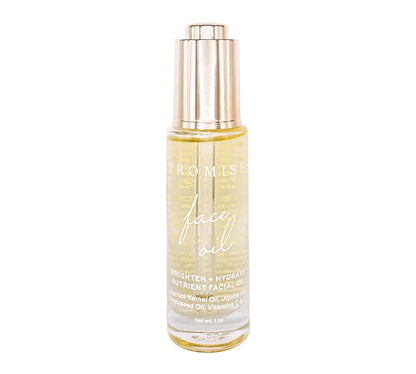 Nutrient Rich Face Oil Brighten + Hydrate, Dual Serum, Ultra-Clean Skincare, Vitamin C + Apricot Oil + Hyaluronic Acid + Vitamin E, All Active Ingredients, No Fillers