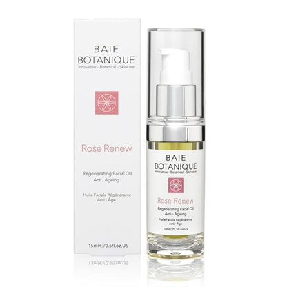 Baie Botanique Anti-Aging Facial Oil 15ml - Rose Absolute, Camelia, Borage, Evening Primrose, Abyssinian & Amla Oil - 100% Natural, 90% Organic