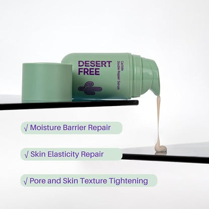 DesertFree Double Action Serum for Skin Barrier Support and Moisturizing - Natural Ingredients, Fragrance Free, Suitable for Sensitive Skin - 50ml