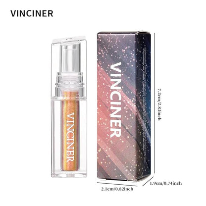 Pink Glitter Lipstick Diamond Metallic Shimmering Liquid Lipstick,High Shiny Lip Gloss Long Lasting Smudge-Proof Transfer-Proof Sparkle Glitter Lipstick & Eyeshadow,Aurora Glossy Lip Gloss Makeup(06#)