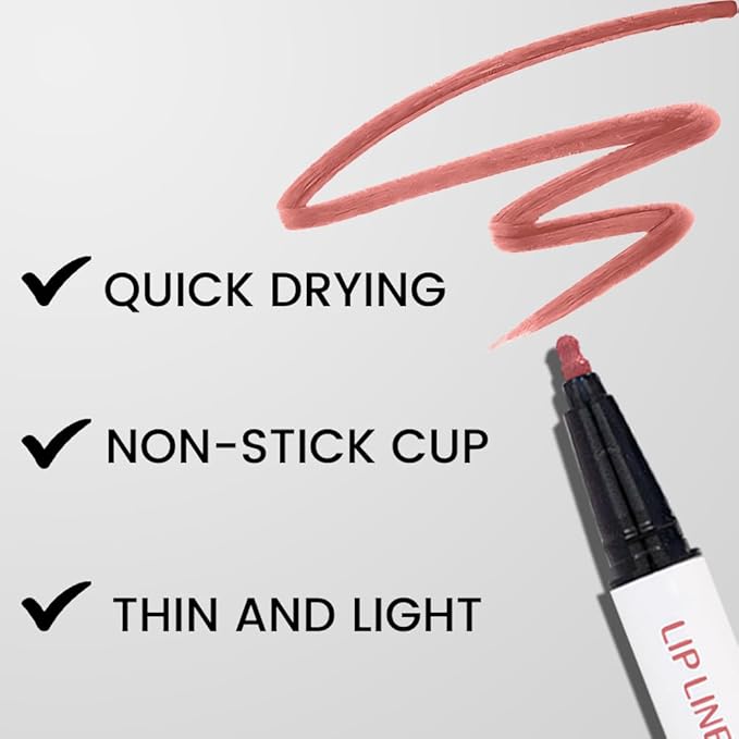 Mocha Brown Matte Lip Tint Stain Pen,Versatile Lip Set,Long