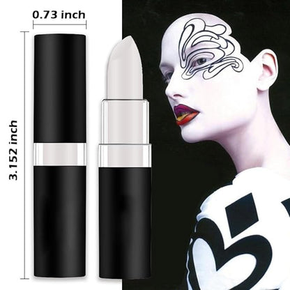 Kaely 1Pcs White Face Paint Stick,Pro Eye Black Stick Baseball Football Softball,Easy to Color,Matte Lipstick Face Body Paint Set,Halloween Birthday Party Clown Makeup Sets,04