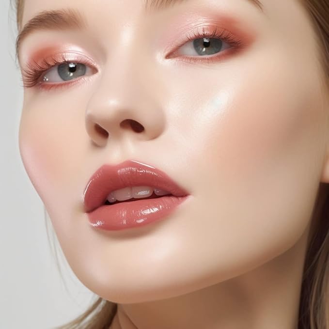 READY TO SHINE Matte Vegan Creamy Satin Lipstick and Clear Lip Glow Set-CRUSH ON YOU (302-Close to You+100-Love Yourself)