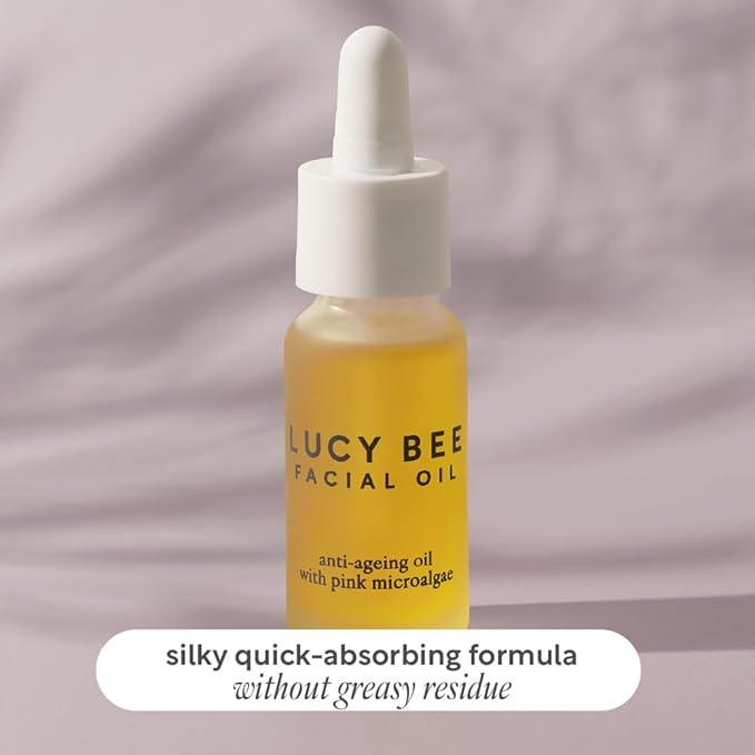 Face Oil, Certified Organic, Antioxidant Rich Facial Oil, Pink Microalgae, Vitamin E & Squalane, Lightweight & Luxurious, Dermatologist Approved, Cruelty Free & Vegan, 0.6fl oz