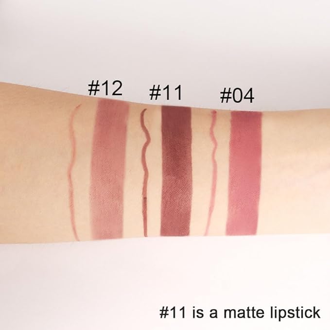 evpct 1Pcs Dark Brown Lip Liner and Lipstick