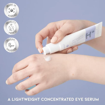 Korean Eye Serum for Under Eye Hydrating, Anti-aging Wringkles Firming Puffy Eye Bags Dark Circle, Hyaluronic Acid, Vitamin C, Caffeine, Vegan Under Eye Treatment 30g