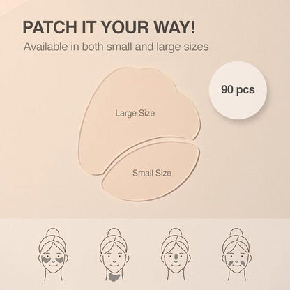Avajar Calming Daily Eye Patch (90Pcs) - Soothing Korean Skincare Under-Eye, Smile Line Hydrogel Masks with Hyaluronic Acid, Niacinamide & Centella, K-Beauty Mask for Hydration & Relaxation