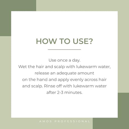 AMOS PROFESSIONAL Korean Green Tea Nourishing Hair Mask 8.45 oz (250ml) | Deep Conditioning Treatment for Hair Growth and Moisture