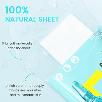 Face Sheet Mask Skincare,Hydrating Spa Face Mask For Sensitive Skin,Moisturize,Nourish for All Skin Types,Natural Skin Care Spa Face Mask for Women Men Girls,Pack of 6