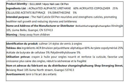 6Pcs Nail Cuticle Oils Nail Nutrition Oil Pen Nail Nourishment Pens 6 Smell Cuticle Revitalizer for Agnail Nourish Skin Nail Care (14pcs)