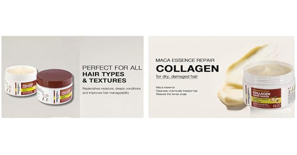 Deep Conditioning Hair Mask, Hair Treatment Masks - Collagen Hair Mask for Dry Damaged Hair - Deep Moisturizing Hair Care - Argan Oil Hair Repair Mask - Natural Nourishing Hair Care Masque