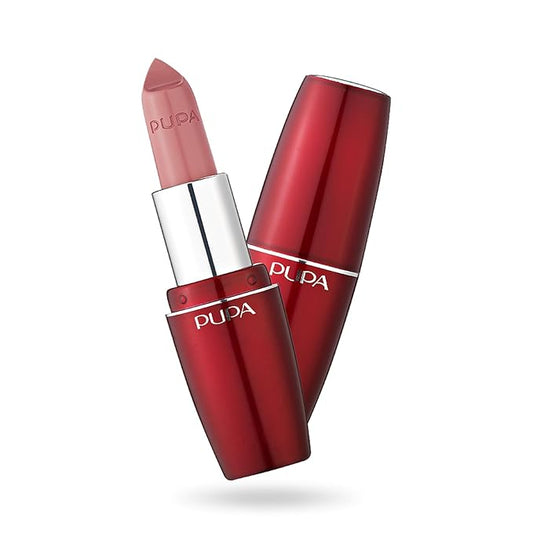 Pupa Milano Volume - Plumping, Hydrating, Cream Formula Lipsticks - Lasting Color That Stays On Lips All Day Long - Lustrous, Flattering Shades For All Complexions - 104 Powder Rose - 0.123 Oz
