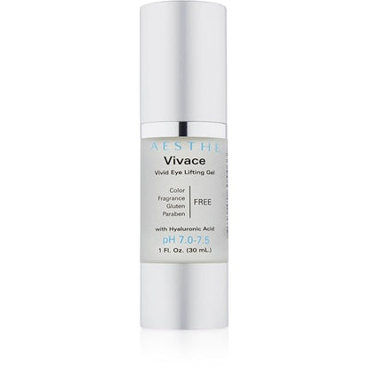 Aesthe Vivace Eye Lifting Gel - Revitalize & Firm - Natural Botanical Ingredients - Morning Skincare - Cucumber Extract, Sea Kelp, Hyaluronic Acid & More - Suitable for All Skin Types- 1 fl oz