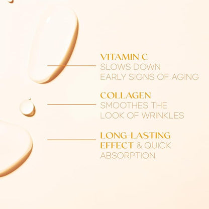 Vitamin C & Collagen Sheet Mask - Anti-Aging, Wrinkle & Age Spot Reducer, Hydrating & Moisturizing - Dermatologist Tested Korean Skincare, Clean Beauty, Cruelty-Free, All Skin Types - 5 Masks