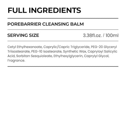 SKIN&LAB] Porebarrier Face Cleansing Balm | Eyelash Extension-Safe Cleanser | Vegan Makeup Remover for Waterproof Makeup | Balm to Oil to Milk | Gentle for | Made in Korea | 3.38 Fl Oz