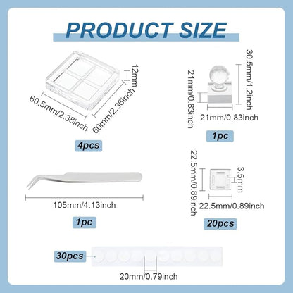 BENECREAT 4Pcs Empty DIY Eyeshadow Box Kit, Slim