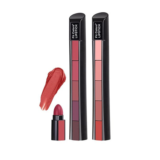 5 in 1 Matte Lipstick,Multicolor Combination Lipsticks Velvety High