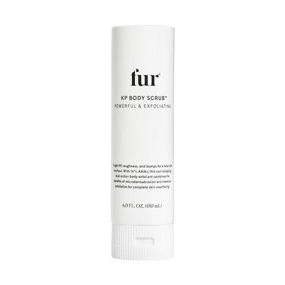 Fur KP Body Scrub - Powerful 14% AHA Body Scrub for Keratosis Pilaris or Rough Patches to Smooth and Clear Skin using Lactic Acid and Physical Exfoliants While Moisturizing the Skin - 6 oz