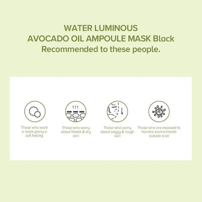 JM Solution Marine Luminous Pearl Deep Moisture 3 Step Skin Care Face Mask - Korean Skincare Facial Mask - boosting Brightening Moisturizing-10 Sheets for Dry Skin (Avocado)