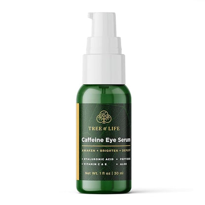 Tree of Life Caffeine Under Eye Serum - 1fl oz - Dermatologist Tested Dark Circles Treatment - Hydrating Anti-Aging Formula to Reduce Puffiness, Bags & Wrinkles - All Skin Types