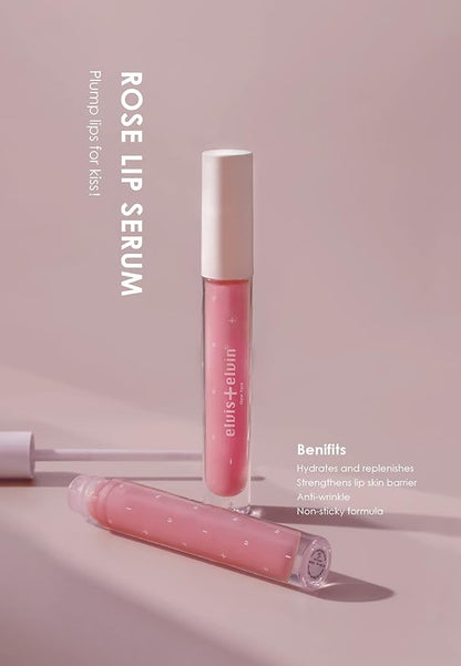 elvis+elvin Rose Lip Serum with Hyaluronic Fuller,Hydrating