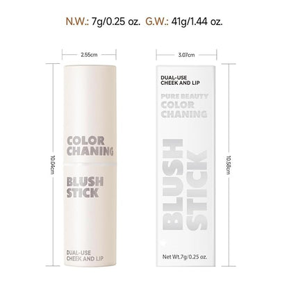 Color Changing Blush Stick for Cheeks Makeup,Clear Blush Cheek Tint