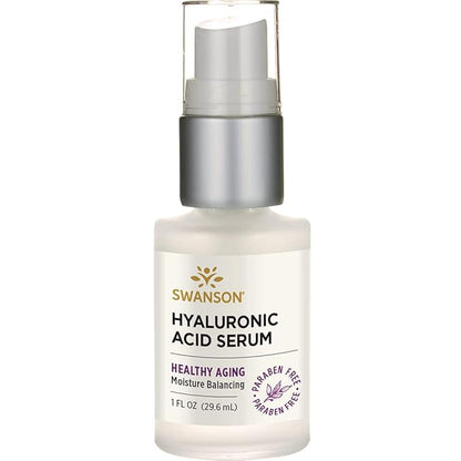 Swanson Hyaluronic Acid Serum - 1 fl Ounce (29.6 ml) - Moisturizing Serum for Skin Hydration and Youthful Appearance
