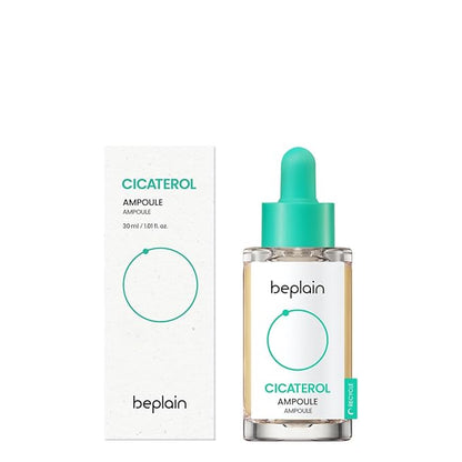 beplain Cicaterol Face Serum (1.01 fl oz) | Powerful Soothing & Recovery formula for irritated, sensitive skin | Highly concentrated Centella asiatica Cica ampoule | Korean skin care