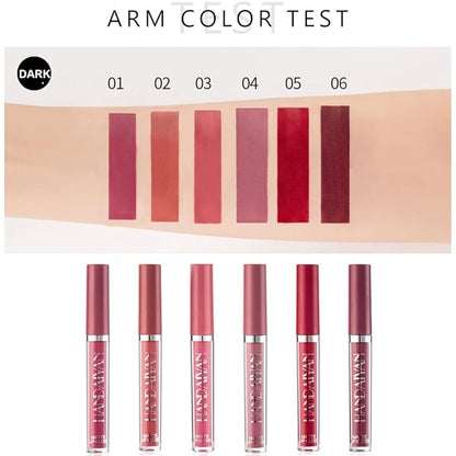 Lipstick Matte Lipstick Liquid Makeup Set, 6Pcs Long-Lasting Long-Lasting